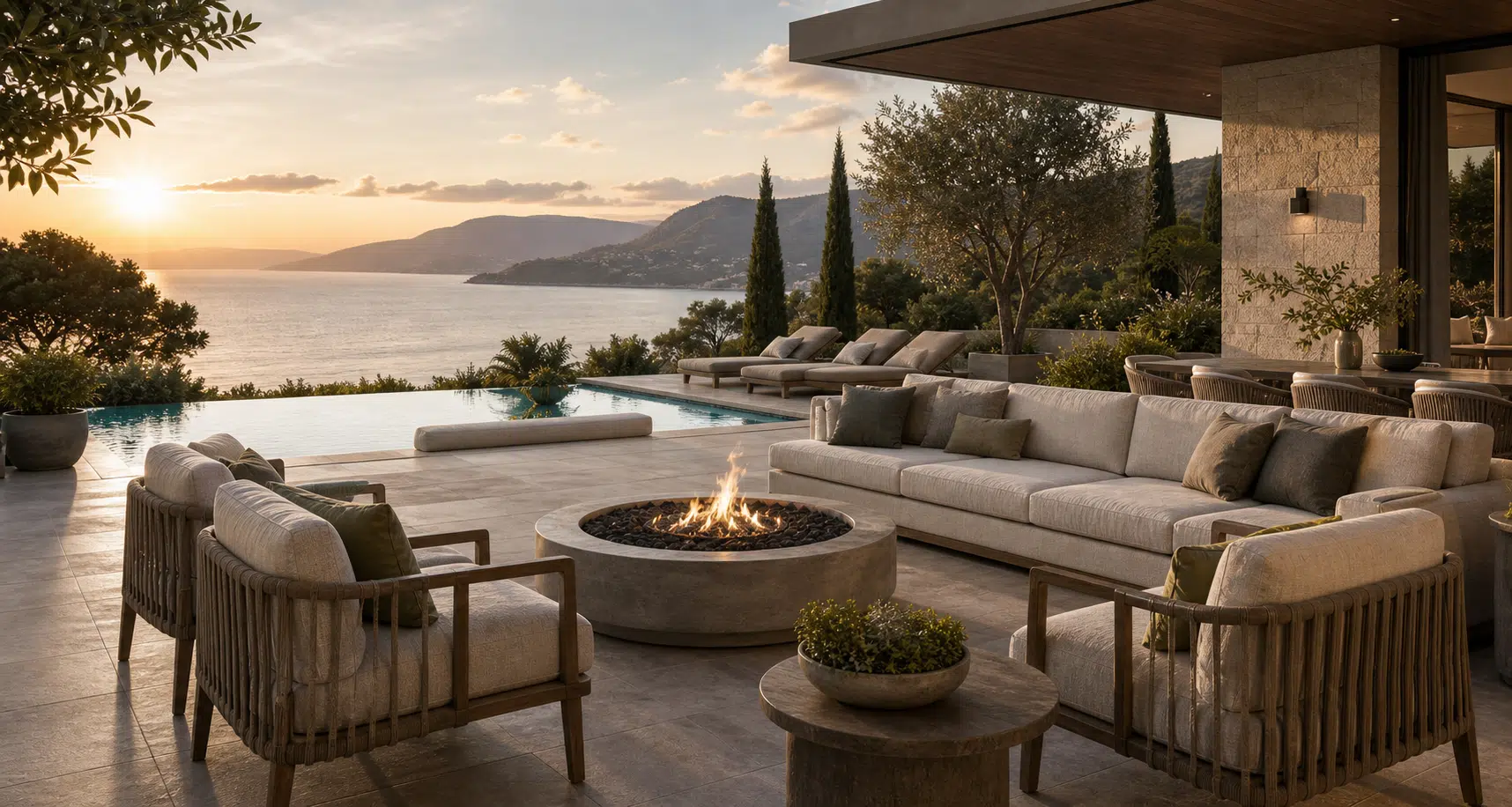 Villa outdoor terrace furniture